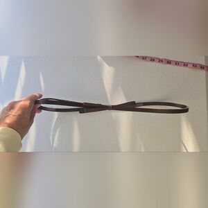 Gap Womens Skinny Brown Leather Bow Belt